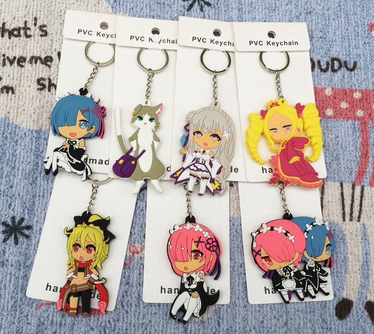 

IVYYE 1PCS Different world from zero Anime Key Chain PVC Figure Morty Keyring cute Toy Keyholder Birthday Gifts Unisex NEW