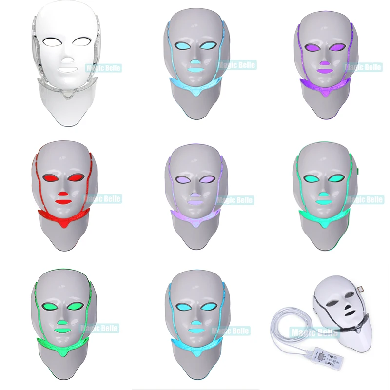 

Anti-aging led mask 7 color Skin Colored Face LED Facial Mask For Sale