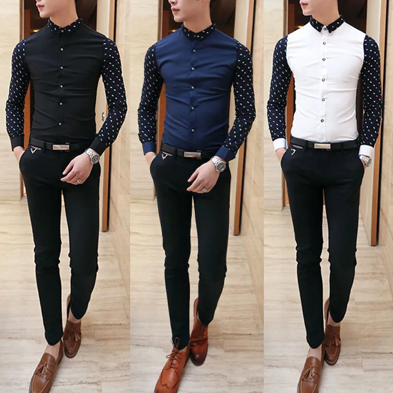 2017-Men-s-Long-Sleeves-Casual-Shirts-Cotton-Blouse-Stiped-Men-s-Turn-Down-Collar-Spring