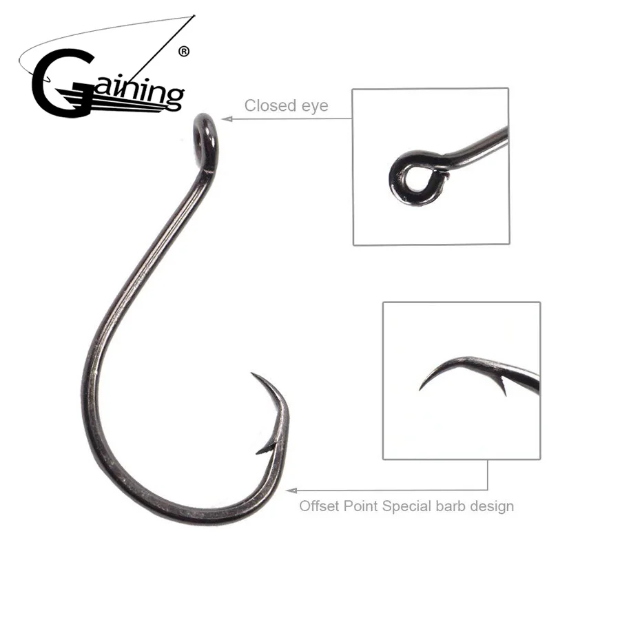 Octopus Fishing Hook 75pcs/box Circle Hooks Black High Carbon Steel Octopus Fishing Hooks-size:1# 1/0# 2/0# 3/0# 4/0