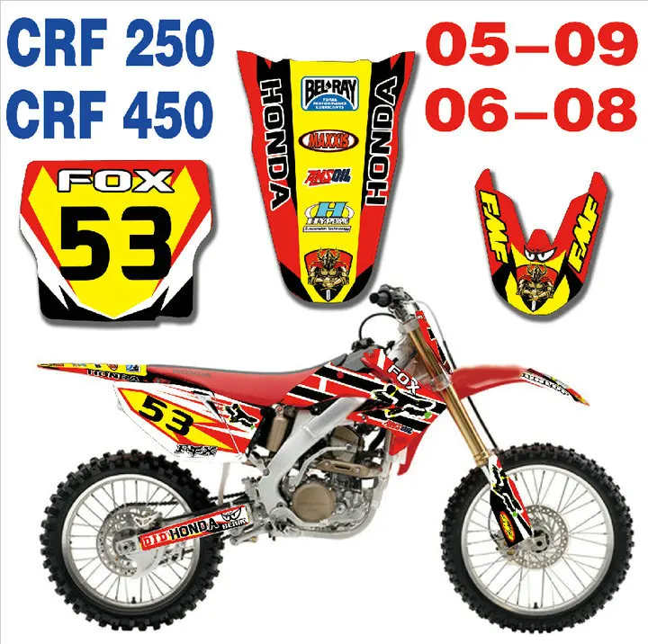 Calcomanías Gráficas Para Honda CRF450R Y CRF250R - Personaliza Tu Moto Off-road