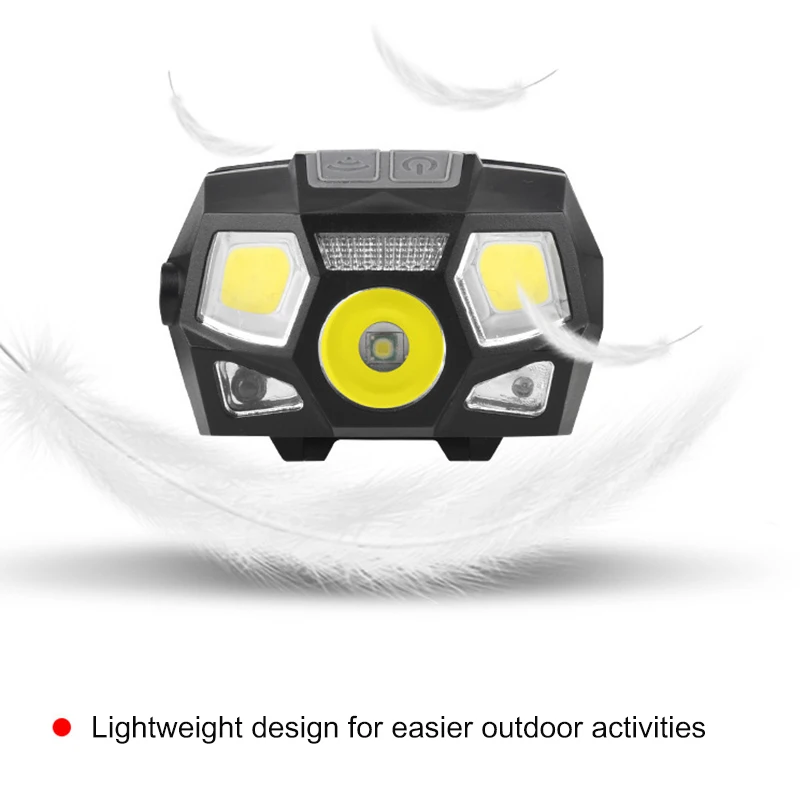 

Headlight Headlamp Ultra Bright Smart Sensor USB Rechargeable Waterproof Lighting Headband Wearable Flashlight Torch Light For N