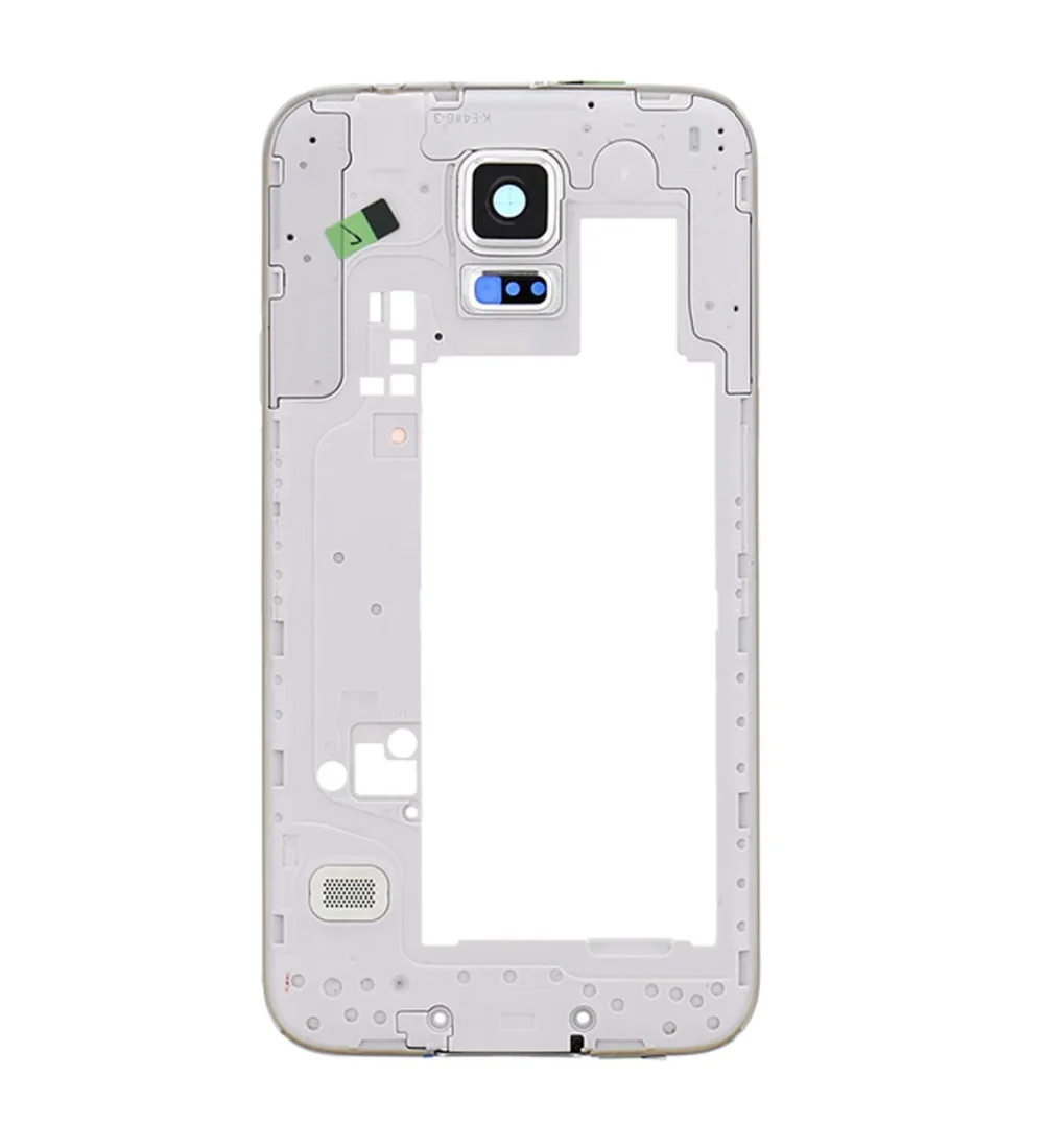 Для Samsung Galaxy S5 SM G900 серебристый/золотистый задний корпус средняя крышка с