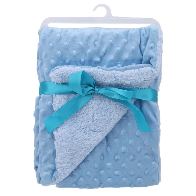 Baby Blanket &amp Swaddling Newborn Thermal Soft Fleece Solid Bedding Set Cotton Quilt High Quality Newest | Мать и ребенок