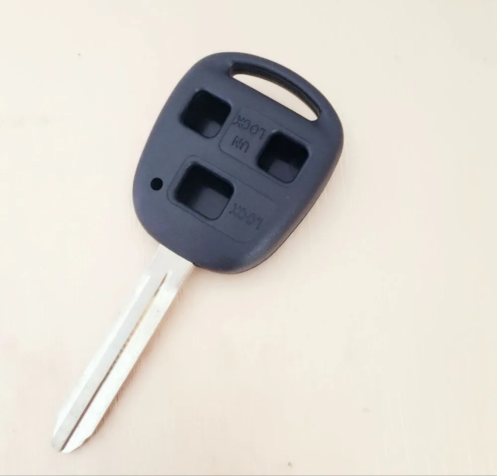 

With LOGO 3 BUTTON REMOTE KEY FOB CASE for TOYOTA CAMRY RAV4 Corolla PRADO YARIS