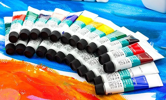 Winsor&newton 24/18/12 Color 10ml Acrylic Pigment Set Fabric Textile Paint  Brightly Colored Craft Paints Pigments - Acrylic Paints - AliExpress