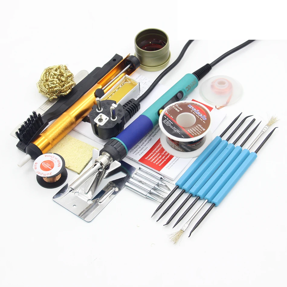 

CXG 936d Digital Adjustable temperature Electric Soldering station Electric soldering iron 60W solder tip Solder wire rosin