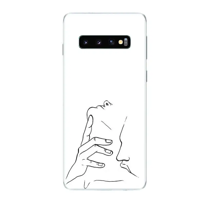 Эскиз пара ТПУ чехол с рисунком для samsung Galaxy A6 A8 плюс A7 A9 J5 J8 J4 J6 2018 искусства по