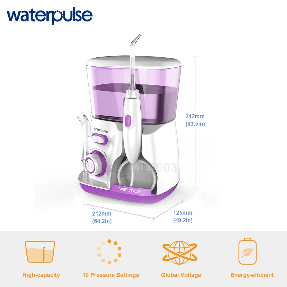 Waterpulse V300R ирригатор капельный полив с 5 советы полости рта электрические
