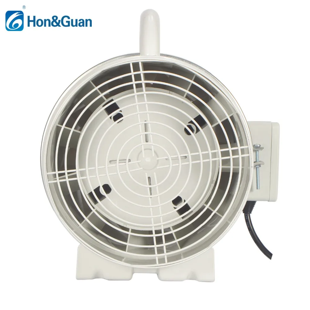 8inch 220V Home Portable Inline Duct Fan Air Ventilator Ventilation Exhaust Fan Extractor with Handle &Mesh Kitchen Bathroom Fan