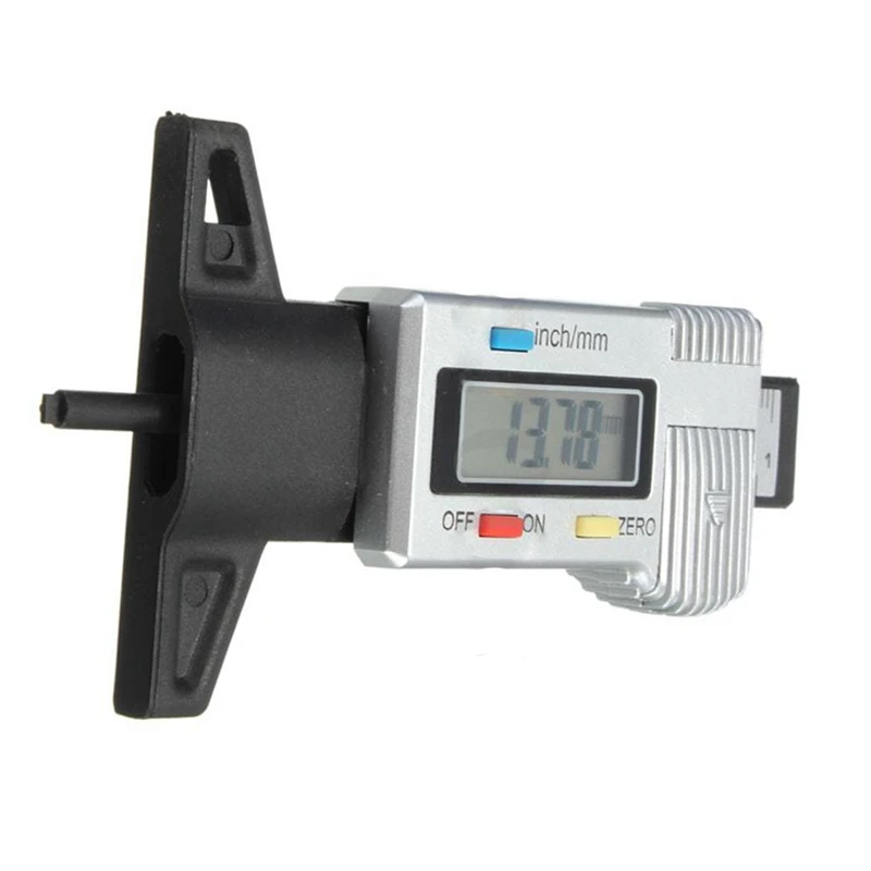 LCD Display Digital Tyre Tire Tread Depth Gauge Brake Pad Tester
