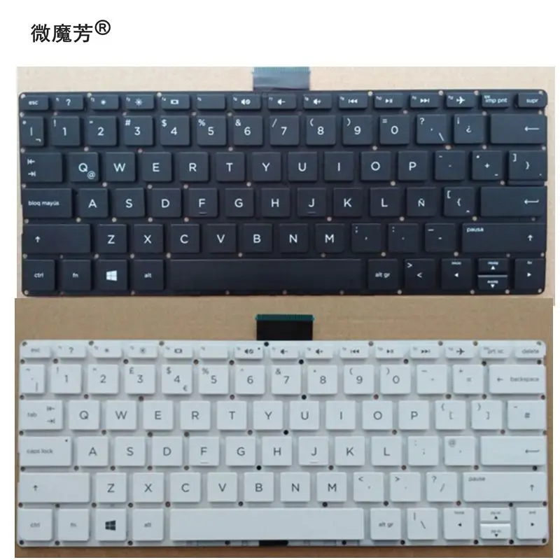 

NEW English keyboard FOR HP Pavilion 11-k000 11-k100 x360 11-K Laptop Keyboard black/white US