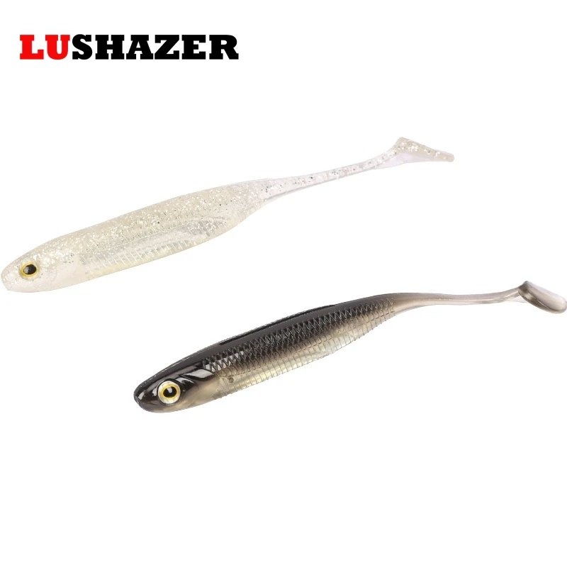 

LUSHAZER 4pcs/lot free shipping fishing lures soft bait 10cm 6.0g soft lurs iscas artificiais fishing tackle carp fishing baits