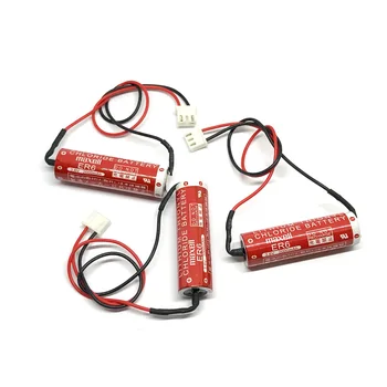 

6pcs/lot New Genuine Maxell ER6 3.6V 2000mah Horned Lithium Li-ion Battery PLC Batteries with White Plug