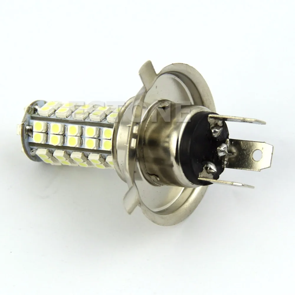 Buy 1 pc H4 3528 68-SMD LED 6500K 310 Lumen White Fog Light Bulb Headlight Car DC 12V Dropshipping