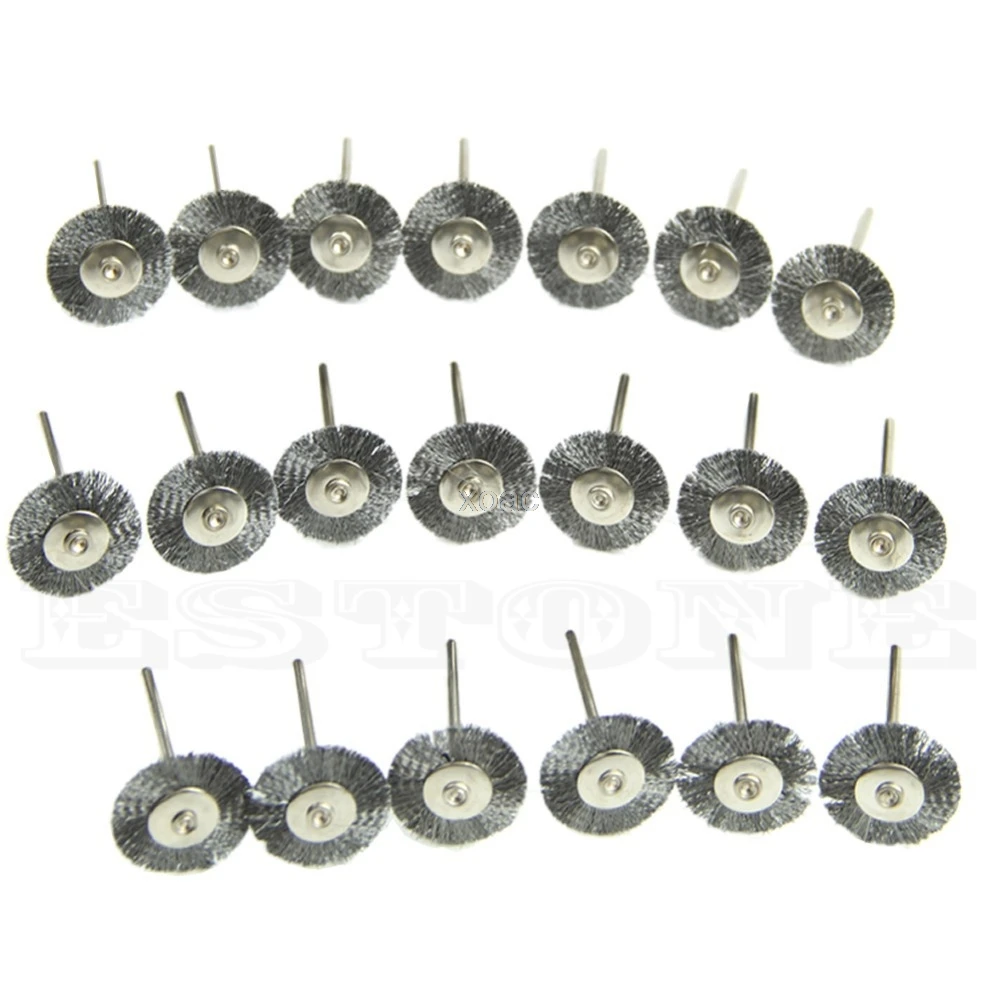 20PCS Stainless Steel Wire Wheel Brush Cleaner Polishing Grinding