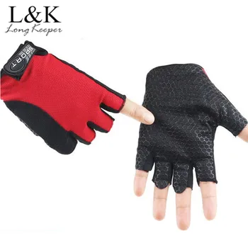 

Long Keeper Brand Outdoor Sports Gloves For Women Silicone Non-slip Ladies Gym Training Gloves Half Finger Breathable Gloves