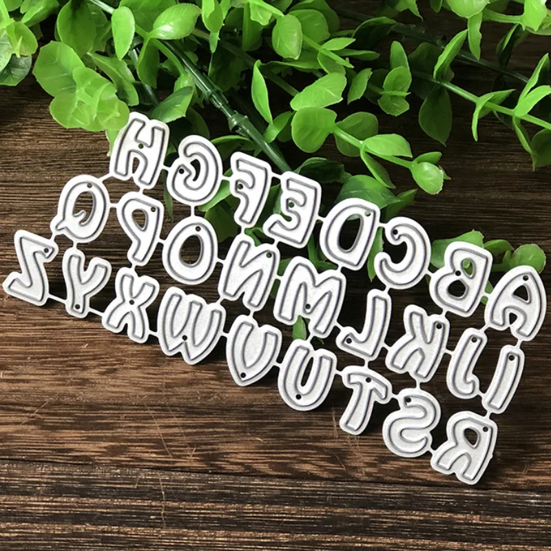 

JC Metal Cutting Dies Scrapbooking English Basic Alphabet Letters Word Album Embossing Folder Cards Paper Photo Template Stencil