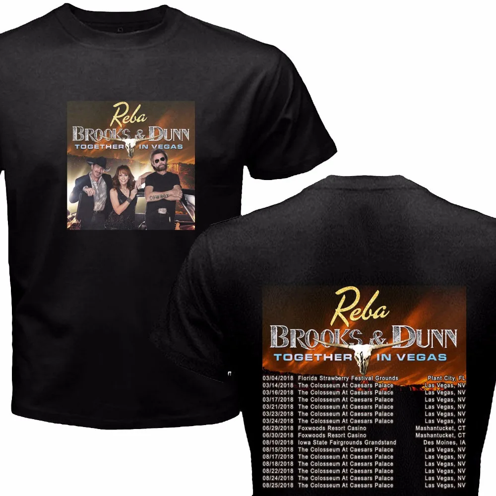 Cheap Mens Graphic T Shirts Reba Brooks And Dunn Together In Vegas Tour