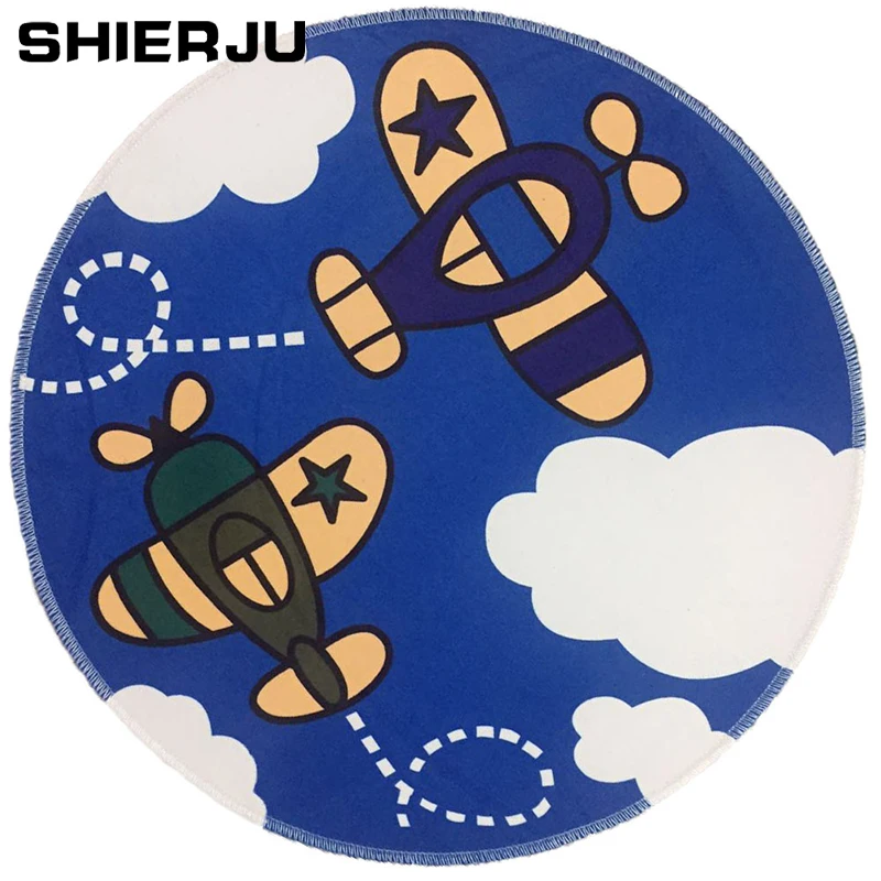 SHIERJU круглый ковер с мультяшным рисунком для детей/детей, ковер скандинавского дизайна для гостиной, прикроватные коврики для спальни, ванной комнаты, круглый ковер