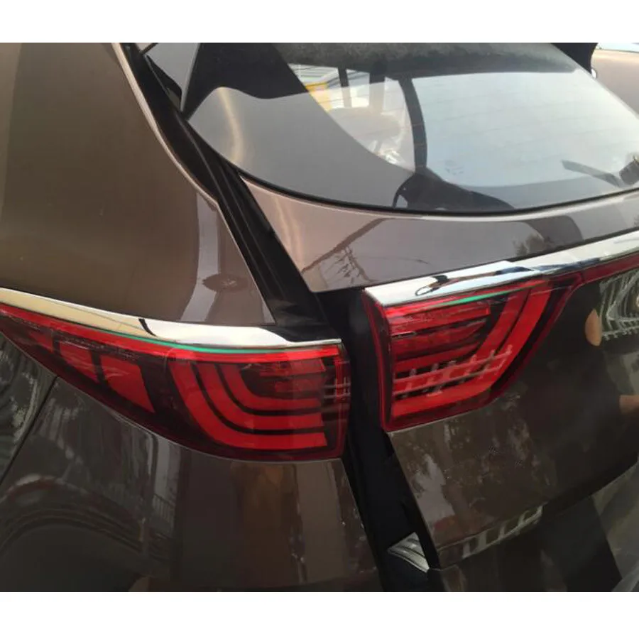 YAQUICKA Car Exterior Rear Tail Light Lamp Eyebrow Strips Cover Trim Bezel For KIA Sportage KX5 2016 2017 2018 Chrome ABS Parts YAQUICKA Car Exterior Rear Tail Light Lamp Eyebrow Strips Cover Trim Bezel For KIA Sportage KX5 2016 2017 2018 Chrome ABS Parts