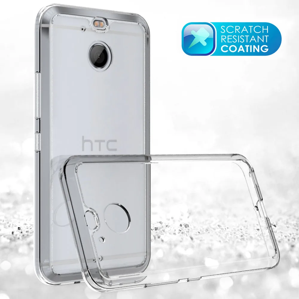 

For HTC Bolt Case Ultra Thin TPU Frame Bumper Acrylic Back Case Crystal Clear Transparent Shockproof Cover For HTC Bolt/10 Evo