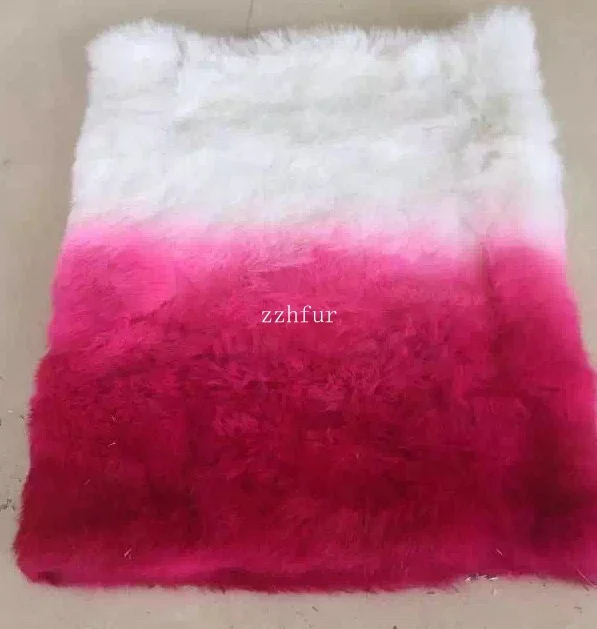 Wholesale gradient rabbit skin plate fabric Fur raw materials Fur