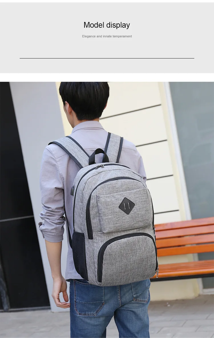 Противоугонный рюкзак мужской 2019 Досуг Оксфорд ткань сумка на оба плеча первый школьный рюкзак компьютерный рюкзак