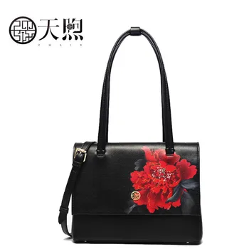 

Pmsix 2019 new original design retro shoulder bag Ethnic style fashion simple tote bag Printed handbag