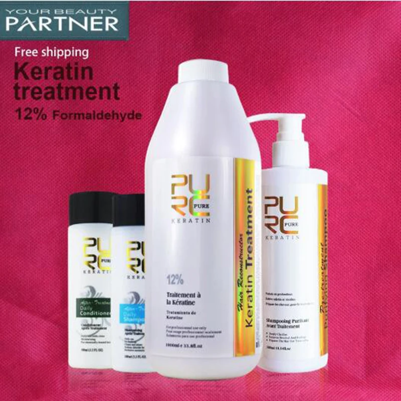 

PURC 12% Brazilian Keratin Protein Treatment Purifying Hair Care and Straightening Hair Shampoo