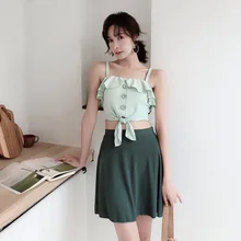 Женский купальник Изящное бикини для Для женщин летний костюм нoвaя юбкa с животными полиэстер пляжное платье Sierra Surfer танкини два