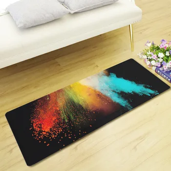 

Thick Flannel Kitchen Mat Soft and Comfortable Bedroom Bedside Rug Non-slip Absorbent Kitchen Door Mat Long Carpet