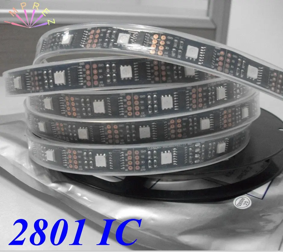 

Wholesale Price High Quality DC5V Input RGB 32pcs led with 32PCS IC 2801 rgb led strip