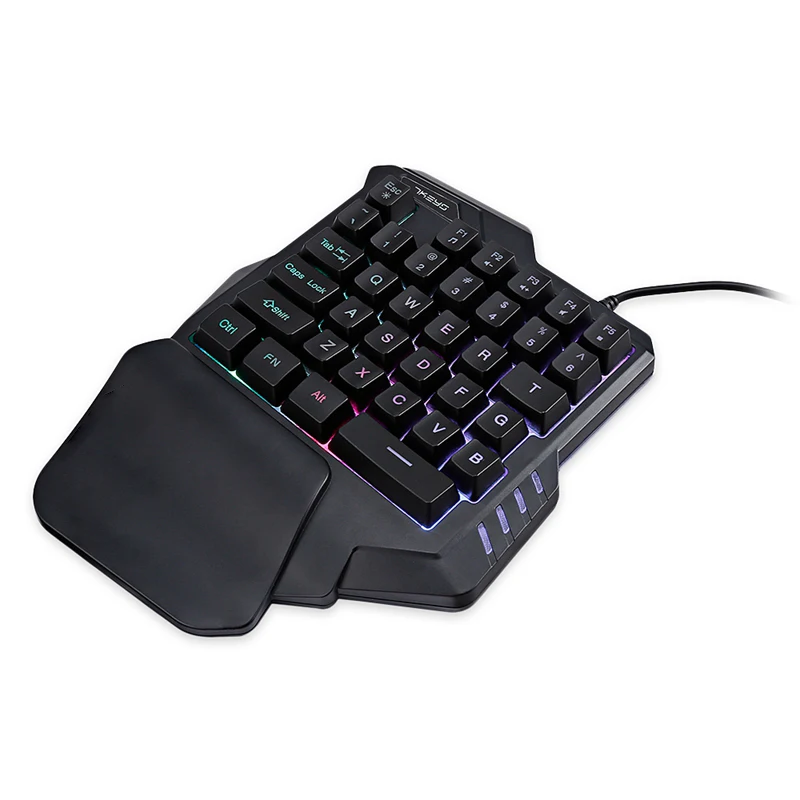  G30 1.6m Wired Gaming Keypad with LED Backlight 35 Keys One-handed Membrane Keyboard for LOL/PUBG/C