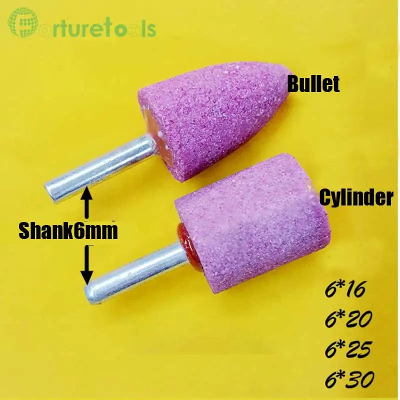 Розовый абразивные установлены точки Алюминий оксид цилиндра пуля шлифовальной головки для металла стали внутреннего шлифования nrust