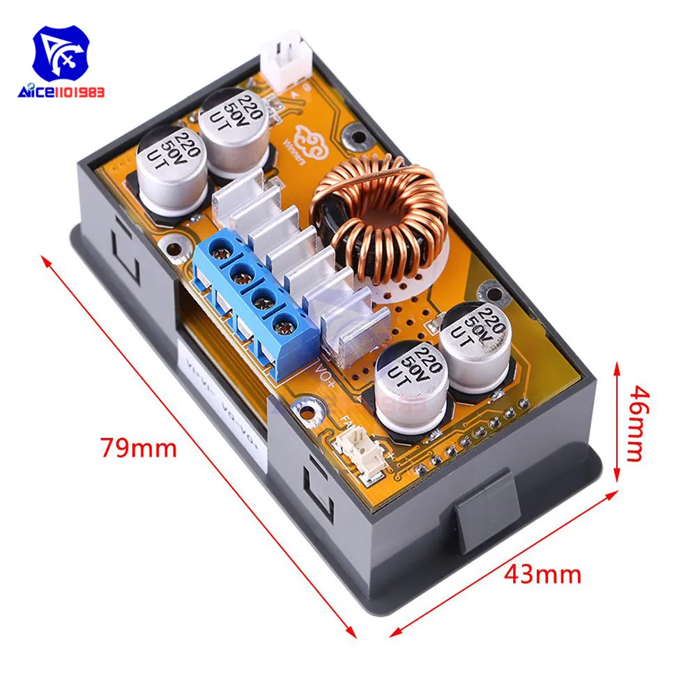 Diymore CC/CV DC-DC 6-32 В до 0-32 В 5A Регулируемый понижающий источник питания регулятор напряжения понижающий преобразователь модуль с ЖК-дисплеем