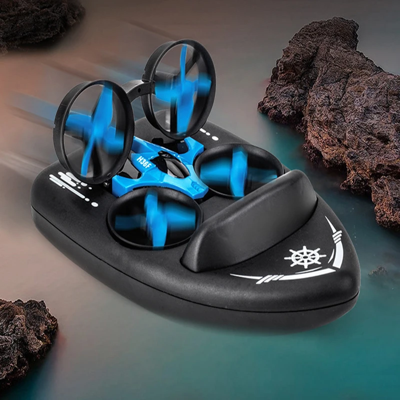 

Mini RC Drone Hovercraft Boat Quadrocopter Helicopter Remote control With One Key Return Land-water dual model Toys For children