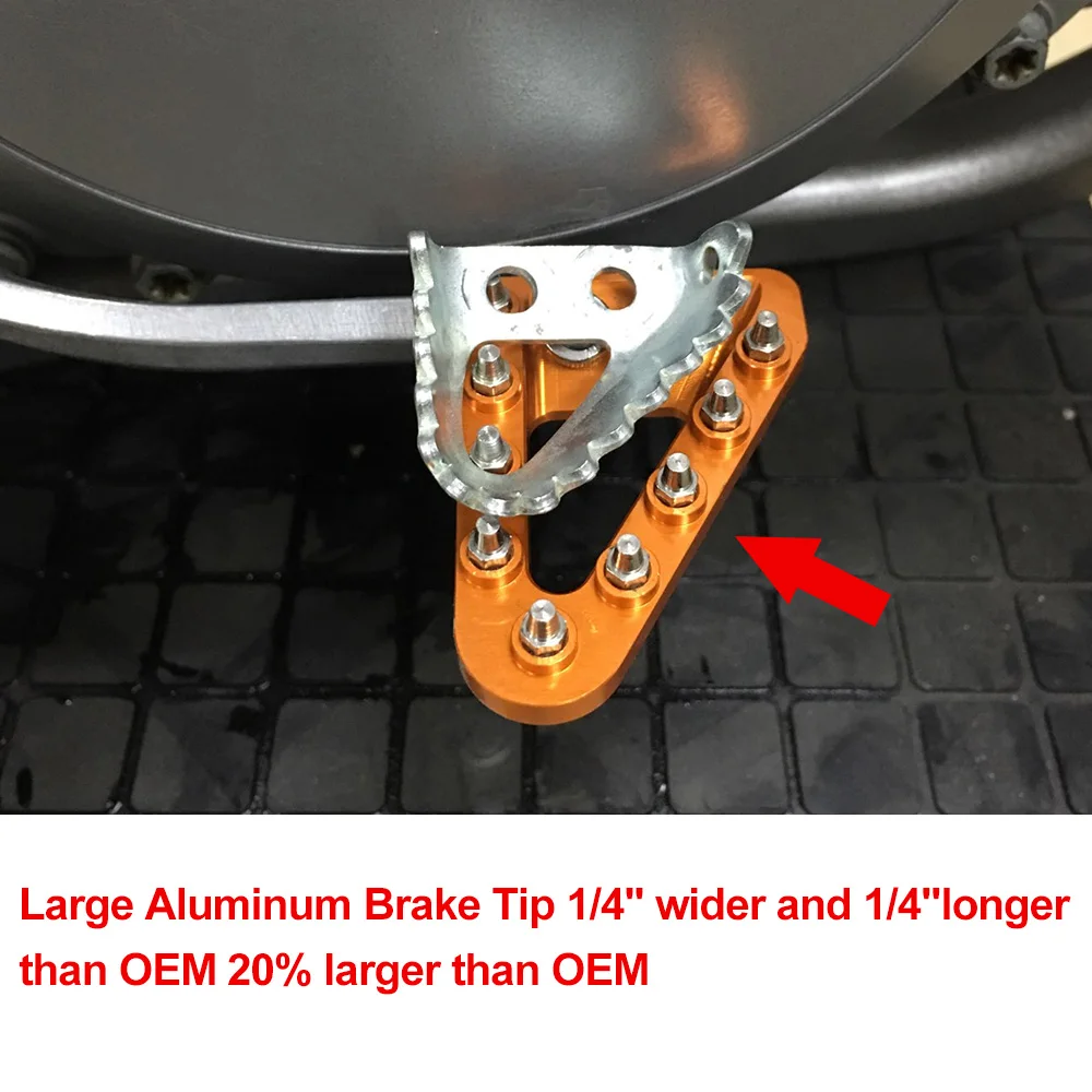 Большой широкий угол обзора ЧПУ сзади педаль тормоза шаг пластины наконечник для KTM 125 150 200 250 300 350 450 500 EXC SX SXF XC XCW EXCF XCF
