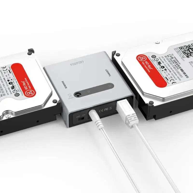 

2.5/3.5 Disk Drive Enclosure USB3.0 to SATA3.0 HDD Replicator with USB3.0 Cables 12V4A Power Adapter