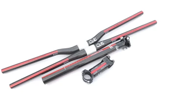 

cyclingkingtwo MTB Handlebar set (carbon seatpost +aluminum stem+ flat or rise handlebar)3k set ud set