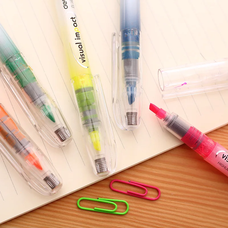 Качественная подводка для нанесения хайлайтера с острым резаком цветные ручки японские школьные принадлежности для скрапбукинга маркеры 5 цветов