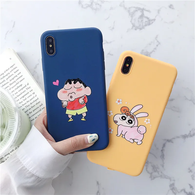 Чехол для телефона с рисунком карандаша Shinchan iPhone X XS чехол MAX XR силиконовый милый 6