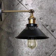 Американский в стиле кантри настенная бра RH металлические настенные бра для спальни складской гараж RH черный unbrella настенный светильник настенное освещение в стиле лофт