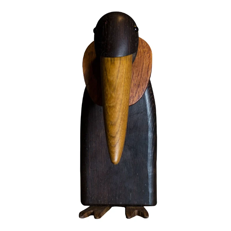 

Nordic Danish Handmade Penguin Wood Creative Puppet Emperor Penguins Figurine Simple Wooden Animal Home Desktop Decoration