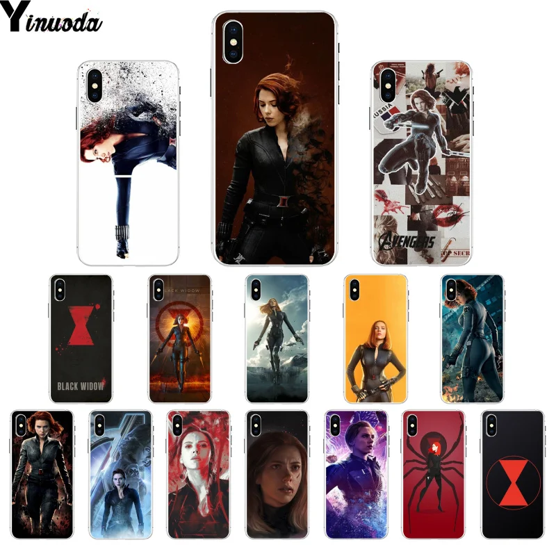 

Yinuoda Marvel Avengers Hero Black widow Customer High Quality Phone Case for iPhone X XS MAX 6 6s 7 7plus 8 8Plus 5 5S SE XR
