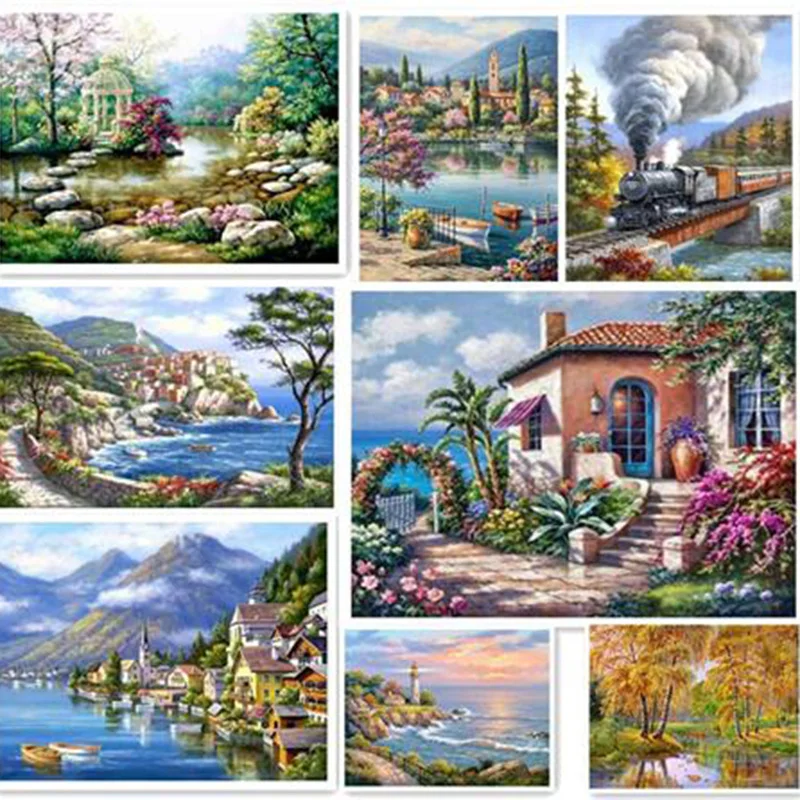 

5D Diy Diamond Painting Cross Stitch Diamond Embroidery Landscape Autumn Hobbies And Crafts Diamond Mosaic Kits Home decor gift