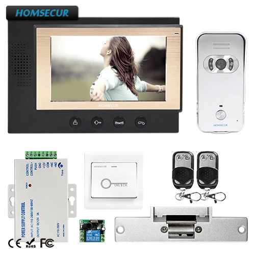 

HOMSECUR 7" Wired Video&Audio Smart Doorbell+Intra-monitor Audio Intercom (TC021-S+TM701-B)