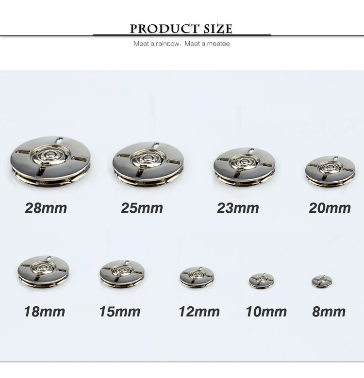 Meetee 10 Набор 10-28 мм Скрытая металлическая кнопка для одежды застежка пальто кнопки DIY Пришивание кнопок аксессуары для одежды D1-1