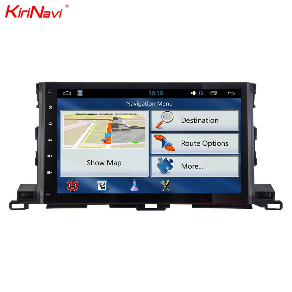 Cheap KiriNavi Octa Core Android 7.1 Car DVD GPS For Toyota Highlander Android Multimedia Audio Stereo Radio GPS Navigation WIFI BT 4G 5