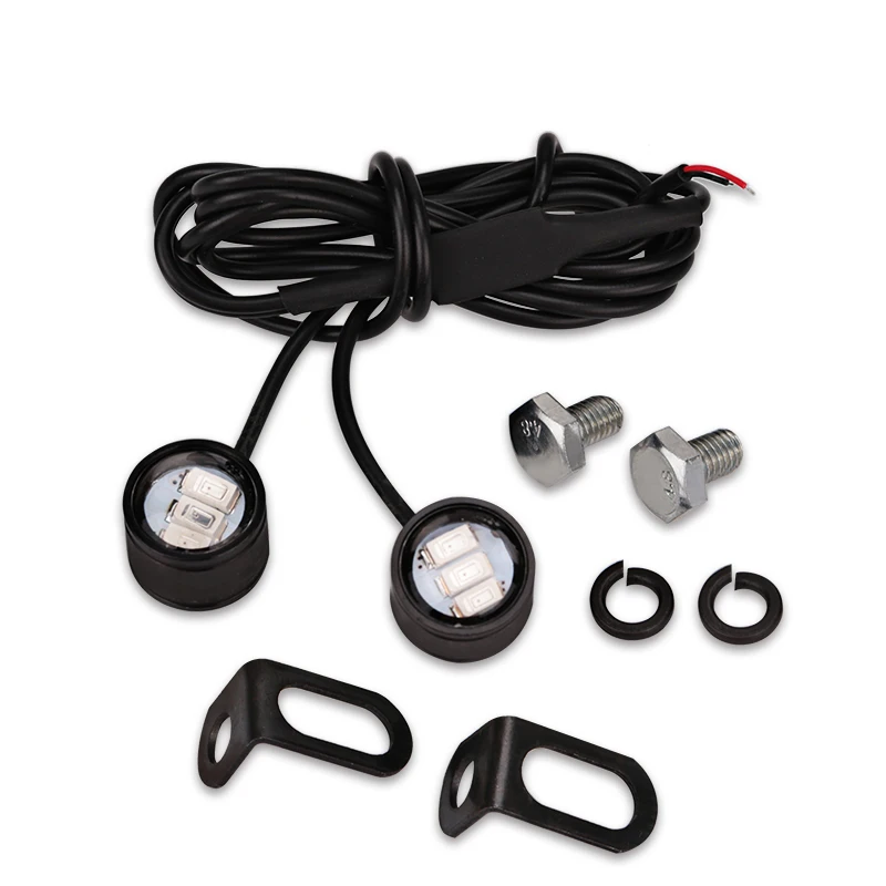 Kit ampoule LED stroboscopique pour moto, 12-85V, Flash de frein, feu  arrière, avertissement, lampe décorative, Kit de feux arrière de moto, PC  métal 150ma